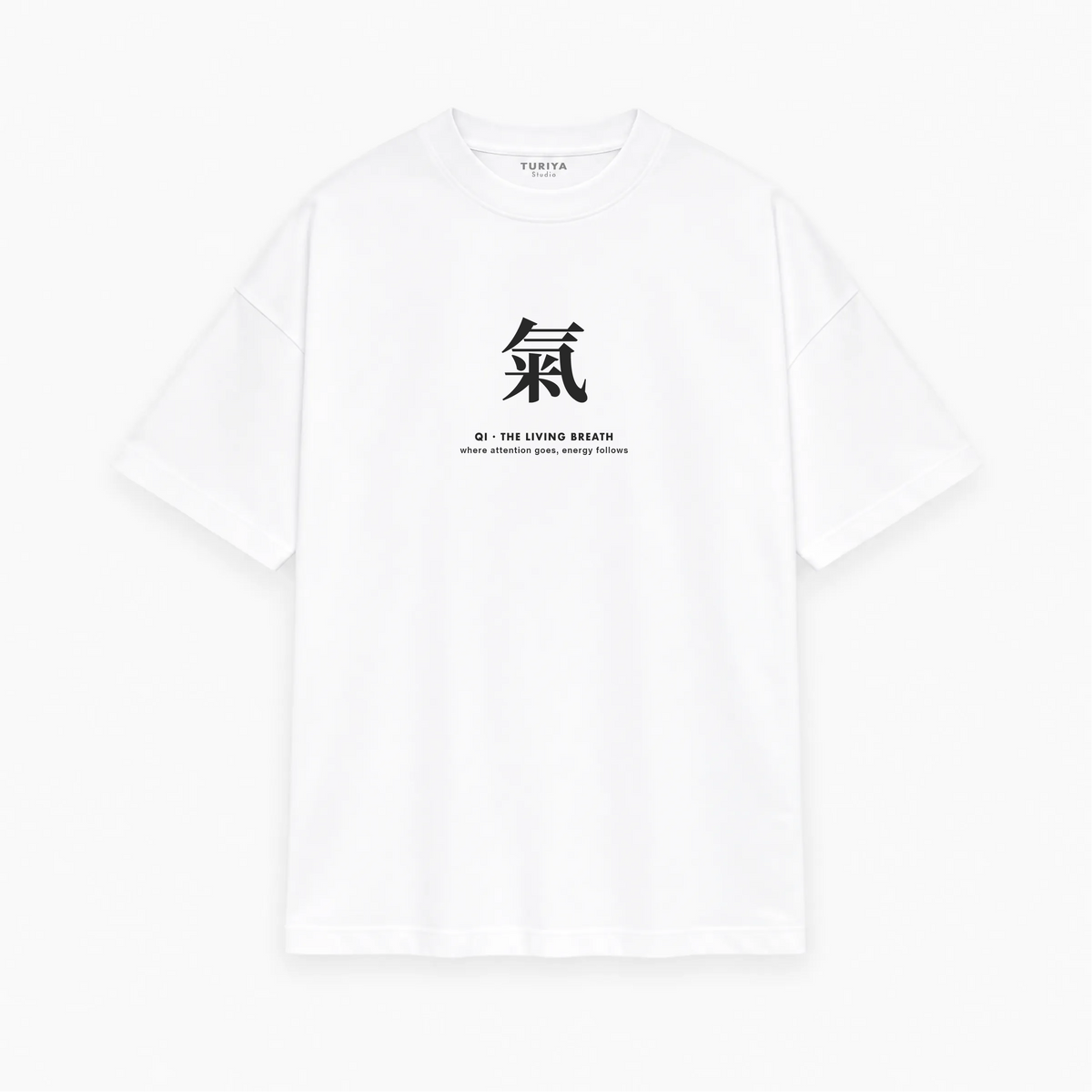 QI · The Living Breath (氣) Oversized Heavyweight T-Shirt