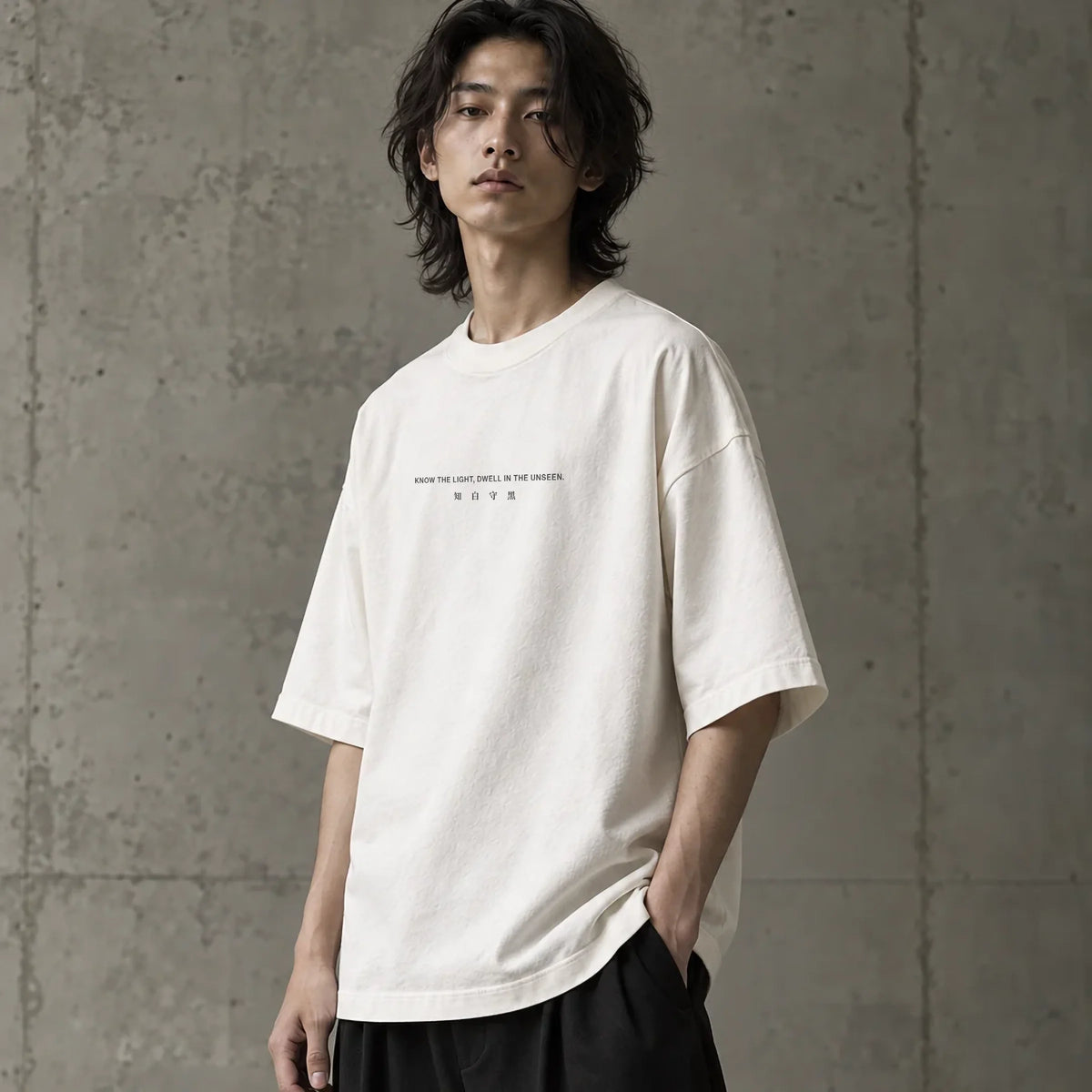 KNOW THE LIGHT (知白守黑) Oversized Heavyweight T-Shirt