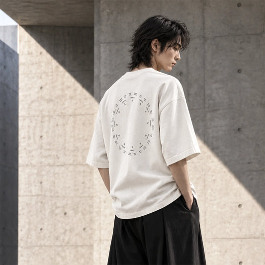 The Horary Clock (子午流注) Oversized Heavyweight T-Shirt